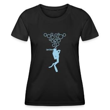 Diving Diver Scuba Diver - Women's Functional T-Shirt - black - Front - AI Model Female 172 light (172cm)