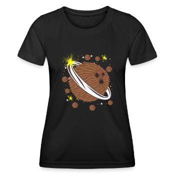 Coconut Space Planet Coconuts - Women's Functional T-Shirt - black - Front - AI Model Female 172 light (172cm)
