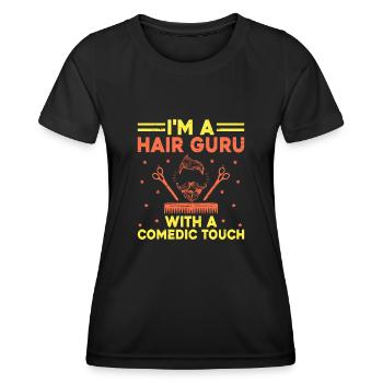 Friseur Friseur Hairapist Haarstyling Haare - Frauen Funktions-T-Shirt - Schwarz - Vorne - AI Model Female 172 light (172cm)
