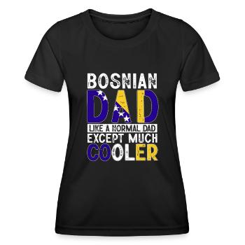 Bosnie-Herzégovine Drapeau Bosnie - T-shirt sport Femme - noir - Devant - AI Model Female 172 light (172cm)