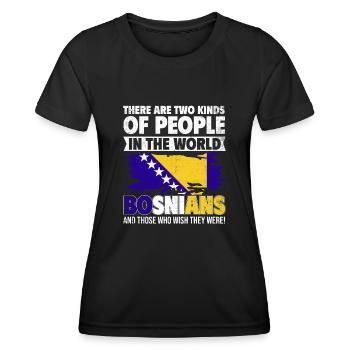 Bosnie-Herzégovine Drapeau Bosnie - T-shirt sport Femme - noir - Devant - AI Model Female 172 light (172cm)