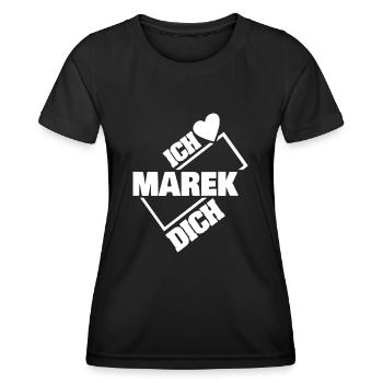 Liebespaar Marek - Frauen Funktions-T-Shirt - Schwarz - Vorne - AI Model Female 172 light (172cm)