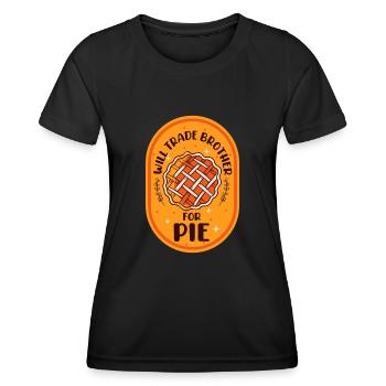 Lustige Kürbiskuchen Bruder Kuchen Liebhaber - Frauen Funktions-T-Shirt - Schwarz - Vorne - AI Model Female 172 light (172cm)