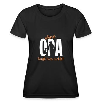 Ohne Opa Läuft Hier Nichts - Frauen Funktions-T-Shirt - Schwarz - Vorne - AI Model Female 172 light (172cm)