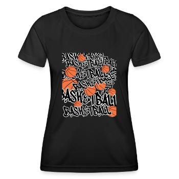 Basket-ball Basket-ball - T-shirt sport Femme - noir - Devant - AI Model Female 172 light (172cm)