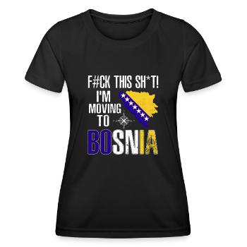 Bosnie-Herzégovine Drapeau Bosnie - T-shirt sport Femme - noir - Devant - AI Model Female 172 light (172cm)