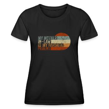 Ma belle-mère est mon parent préféré - T-shirt sport Femme - noir - Devant - AI Model Female 172 light (172cm)