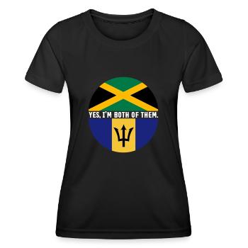 Drapeau de la Barbade Bayan barbadien - T-shirt sport Femme - noir - Devant - AI Model Female 172 light (172cm)