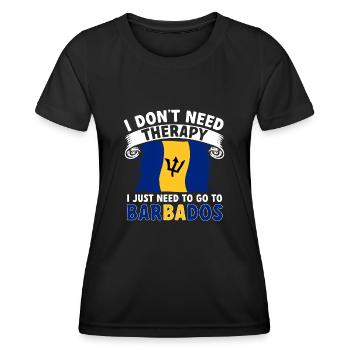 Drapeau de la Barbade Bayan barbadien - T-shirt sport Femme - noir - Devant - AI Model Female 172 light (172cm)