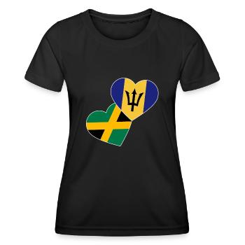 Drapeau de la Barbade Bayan barbadien - T-shirt sport Femme - noir - Devant - AI Model Female 172 light (172cm)