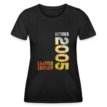 Since 2005 October Year 2005 Retro Vintage 2005 - Frauen Funktions-T-Shirt - Schwarz - Vorne - AI Model Female 172 light (172cm)