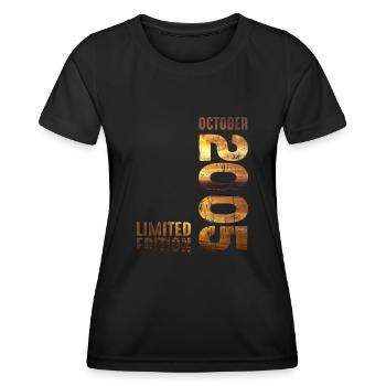 Since 2005 Year 2005 Retro Vintage 2005 October - Frauen Funktions-T-Shirt - Schwarz - Vorne - AI Model Female 172 light (172cm)