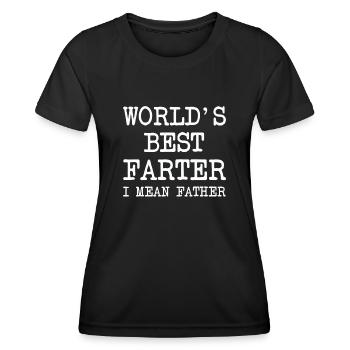 World's Best Farter I Mean Father - Women's Functional T-Shirt - black - Front - AI Model Female 172 light (172cm)