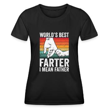 World's Best Farter I Mean Father - Women's Functional T-Shirt - black - Front - AI Model Female 172 light (172cm)