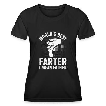 Le meilleur agriculteur du monde, je veux dire père - T-shirt sport Femme - noir - Devant - AI Model Female 172 light (172cm)