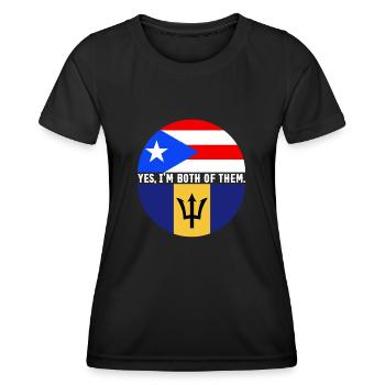 Drapeau de la Barbade Bayan barbadien - T-shirt sport Femme - noir - Devant - AI Model Female 172 light (172cm)