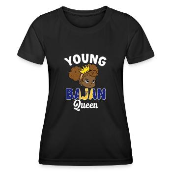 Barbados Flagge Barbadier Bajan - Frauen Funktions-T-Shirt - Schwarz - Vorne - AI Model Female 172 light (172cm)