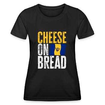 Barbados Flagge Barbadier Bajan - Frauen Funktions-T-Shirt - Schwarz - Vorne - AI Model Female 172 light (172cm)