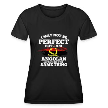 Angola - T-shirt sport Femme - noir - Devant - AI Model Female 172 light (172cm)