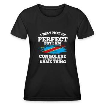 Kongo - Frauen Funktions-T-Shirt - Schwarz - Vorne - AI Model Female 172 light (172cm)