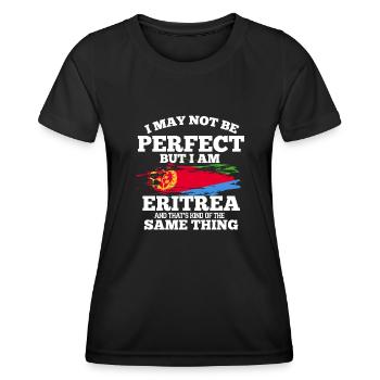 Eritrea - Frauen Funktions-T-Shirt - Schwarz - Vorne - AI Model Female 172 light (172cm)