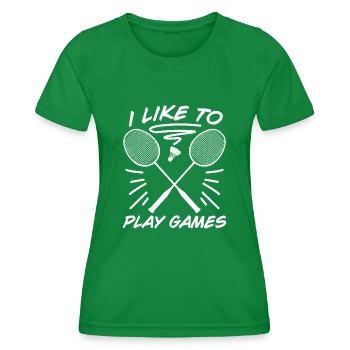 Raquette de badminton - T-shirt sport Femme - vert - Devant - AI Model Female 172 dark (172cm)