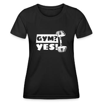 Gym Strongman Fitness Bodybuilder - T-shirt sport Femme - noir - Devant - AI Model Female 172 light (172cm)
