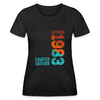 Since Oktober 1983 Year 1983 Retro Vintage 1983 - Frauen Funktions-T-Shirt - Schwarz - Vorne - AI Model Female 172 light (172cm)