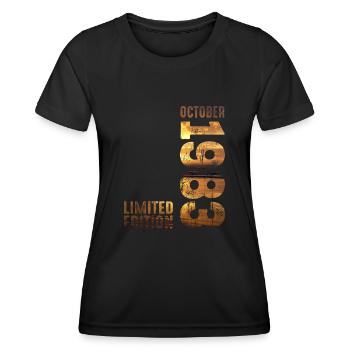 Since 1983 Year 1983 Retro Vintage 1983 October - Women's Functional T-Shirt - black - Front - AI Model Female 172 light (172cm)