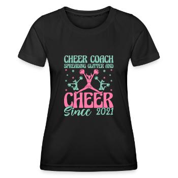 Cheerleading Coach Cheer Coach Cheerleader Cheer T - Women's Functional T-Shirt - black - Front - AI Model Female 172 light (172cm)