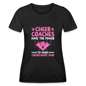 Cheerleading Coach Cheer Coach Cheerleader Cheer T - T-shirt sport Femme - noir - Devant - AI Model Female 172 light (172cm)