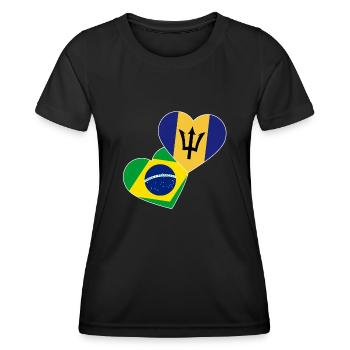 Barbados flag Barbadian bayan - Women's Functional T-Shirt - black - Front - AI Model Female 172 light (172cm)