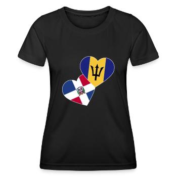 Drapeau de la Barbade Bayan barbadien - T-shirt sport Femme - noir - Devant - AI Model Female 172 light (172cm)