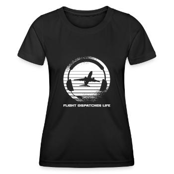 Emergency call control center operations center flight distributor - Women's Functional T-Shirt - black - Front - AI Model Female 172 light (172cm)