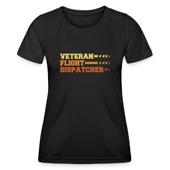 Vétéran du centre de contrôle des appels d’urgence - T-shirt sport Femme - noir - Devant - AI Model Female 172 light (172cm)