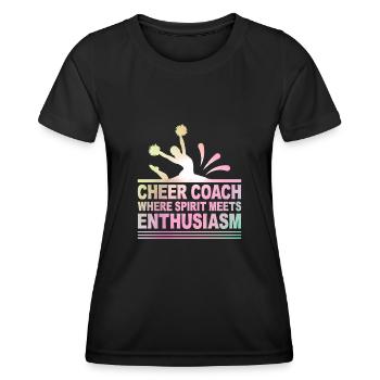 Cheerleading Coach Cheer Coach Cheerleader Cheer T - Women's Functional T-Shirt - black - Front - AI Model Female 172 light (172cm)
