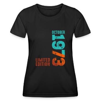 Since October 1973 Year 1973 Retro Edition - Frauen Funktions-T-Shirt - Schwarz - Vorne - AI Model Female 172 light (172cm)