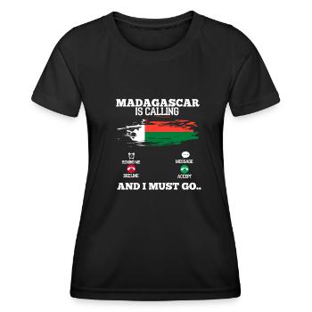 Madagaskar - Frauen Funktions-T-Shirt - Schwarz - Vorne - AI Model Female 172 light (172cm)