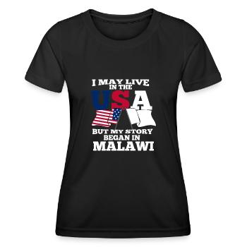 Malawi - Women's Functional T-Shirt - black - Front - AI Model Female 172 light (172cm)