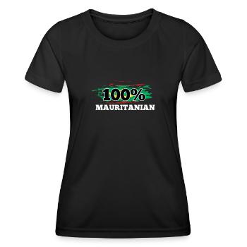 Mauritanie - T-shirt sport Femme - noir - Devant - AI Model Female 172 light (172cm)