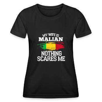 Mauritanie - T-shirt sport Femme - noir - Devant - AI Model Female 172 light (172cm)