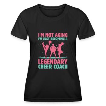 Cheerleading Coach Cheer Coach Cheerleader Cheer T - Frauen Funktions-T-Shirt - Schwarz - Vorne - AI Model Female 172 light (172cm)