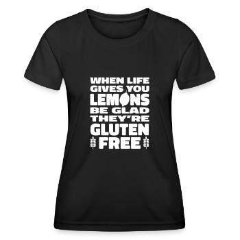 Glutenfrei Witzig - Frauen Funktions-T-Shirt - Schwarz - Vorne - AI Model Female 172 light (172cm)