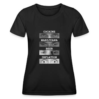 Inflation Shock Stunned Inflation - Women's Functional T-Shirt - black - Front - AI Model Female 172 light (172cm)
