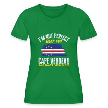 Drapeau du Cap-Vert Drapeau du Cap-Vert - T-shirt sport Femme - vert - Devant - AI Model Female 172 dark (172cm)