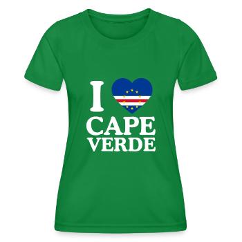 Drapeau du Cap-Vert Drapeau du Cap-Vert - T-shirt sport Femme - vert - Devant - AI Model Female 172 dark (172cm)