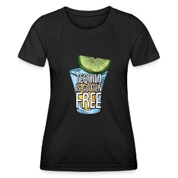 Gluten Free Tequila - Women's Functional T-Shirt - black - Front - AI Model Female 172 light (172cm)