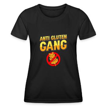 Plaisir sans gluten - T-shirt sport Femme - noir - Devant - AI Model Female 172 light (172cm)