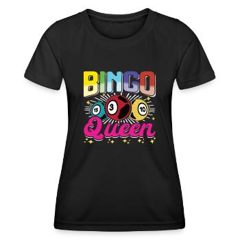 Bingo Queen - Funny Bingo Players - Bingo - Women's Functional T-Shirt - black - Front - AI Model Female 172 light (172cm)