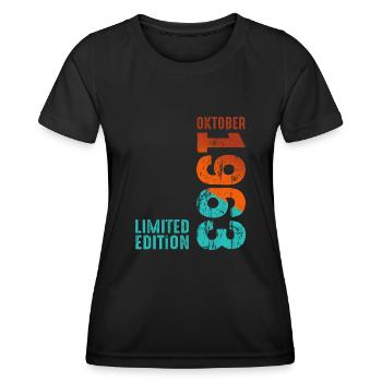 Since Oktober 1963 Year 1963 Retro Vintage 1963 - Frauen Funktions-T-Shirt - Schwarz - Vorne - AI Model Female 172 light (172cm)